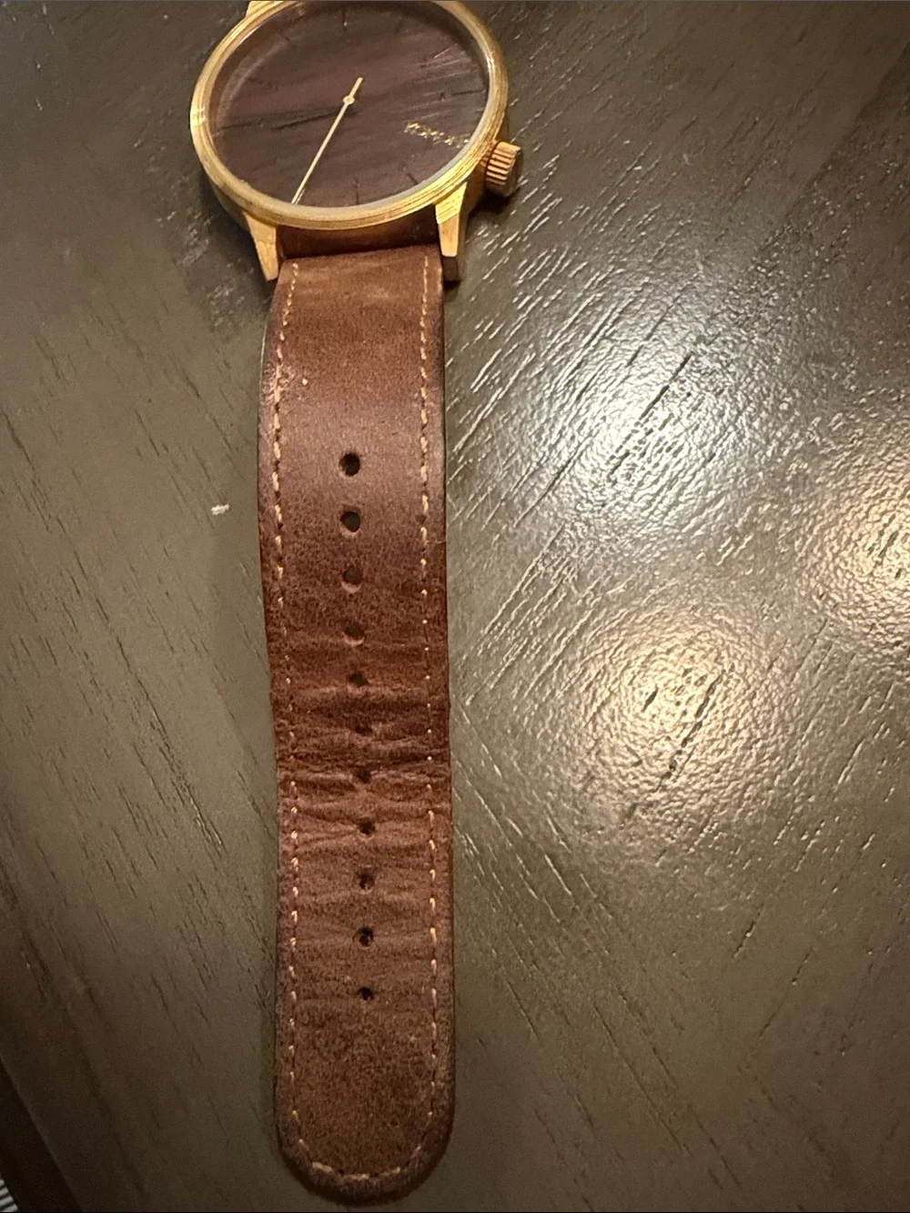Komono Brown Leather Strap with Gold Case Men's Watch